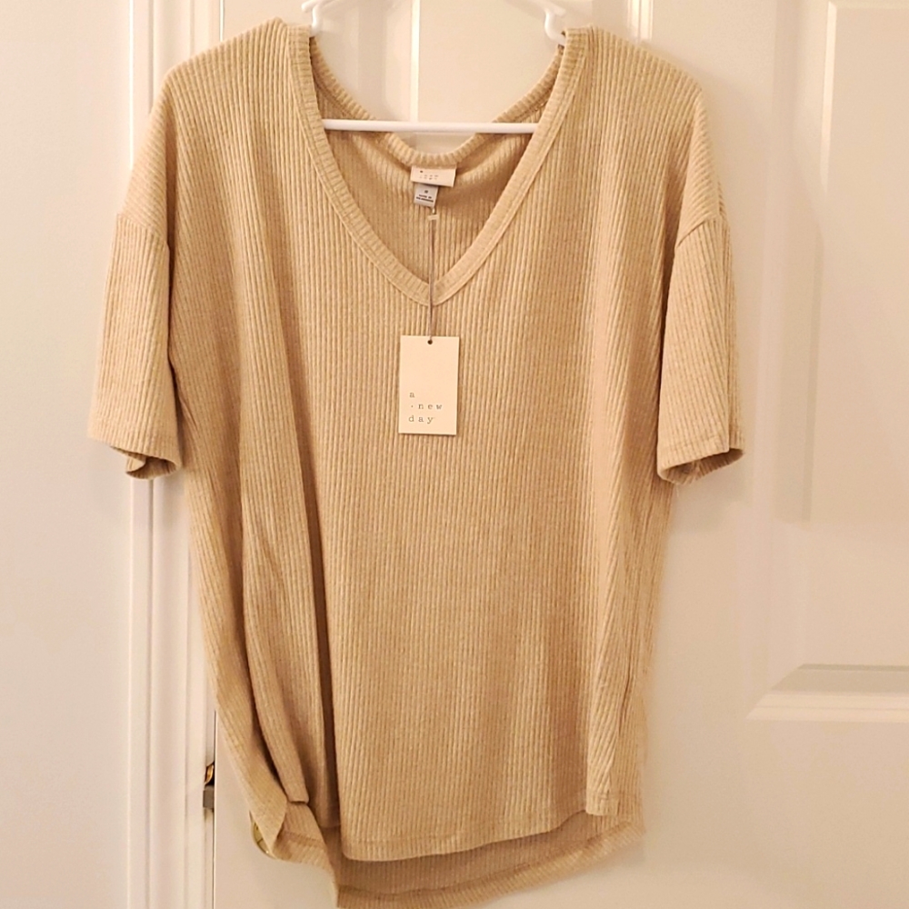 Brand new oatmeal sweater tee
